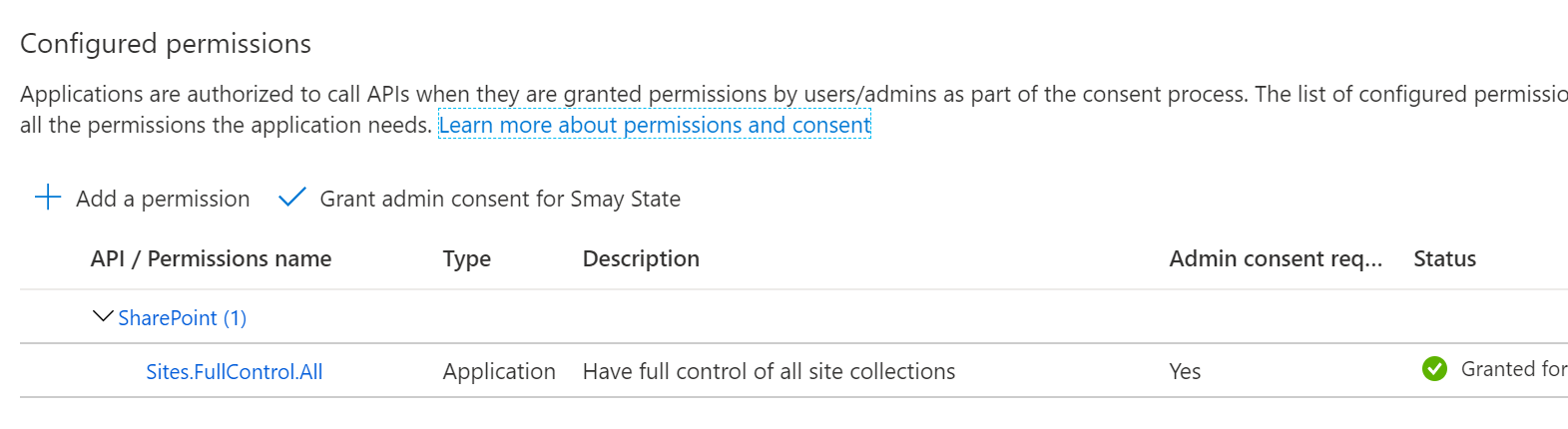 API Permissions