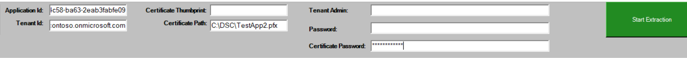 Export using Certificate Path