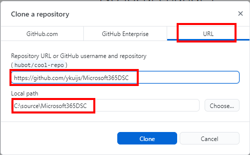 Clone Github Repository by URL