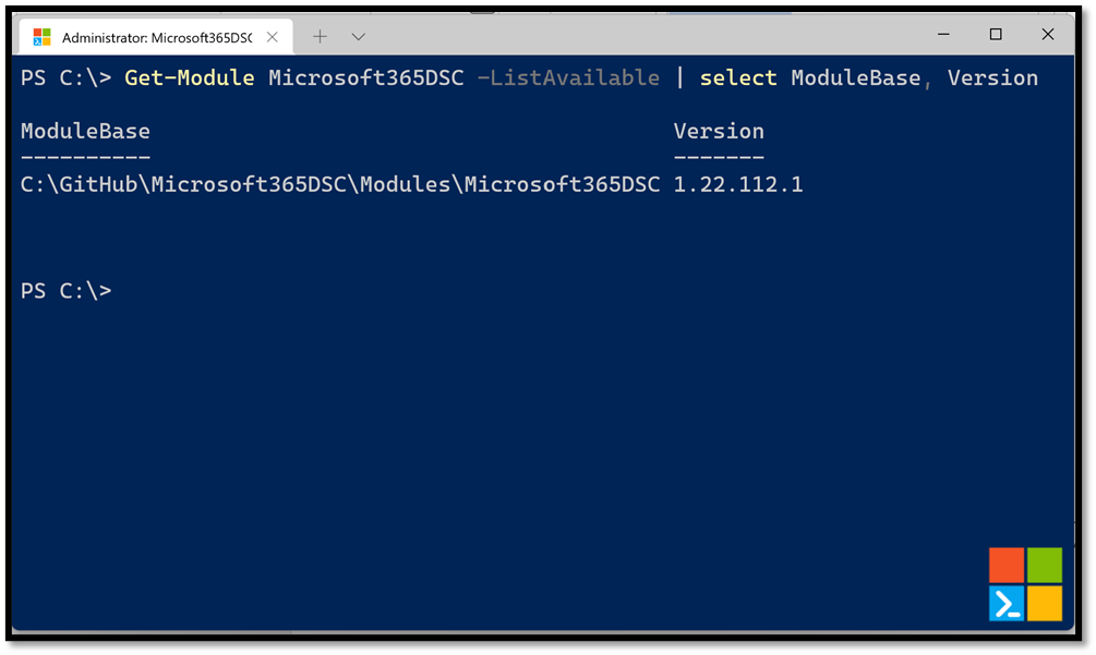 Viewing Installed Microsoft365DSC module